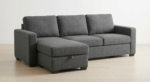 Modern Dark Grey Sectional Sleeper Sofa with Storage - Image 2