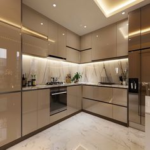 Modern High-Gloss U-Shaped Luxury Kitchen - Image 4