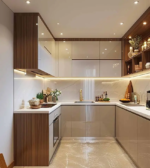 Modern High-Gloss U-Shaped Luxury Kitchen - Image 5